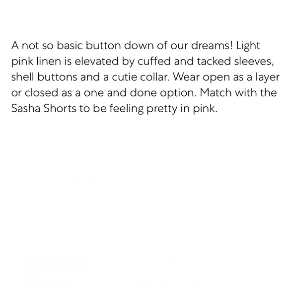 Show Me Your MuMu Jessica’s Button Down - Picture 16 of 16